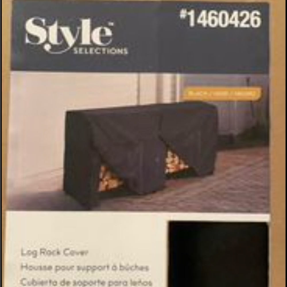 NWT Black Log Rack Cover